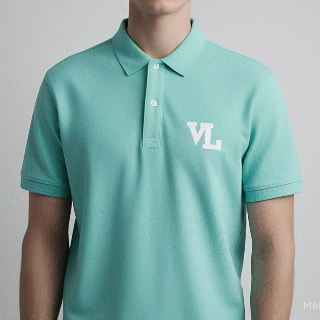 VL Half Sleeve Light Aqua T Shirt For Men