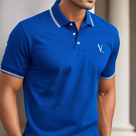 VL Half Sleeve Royal Blue T Shirt For Men