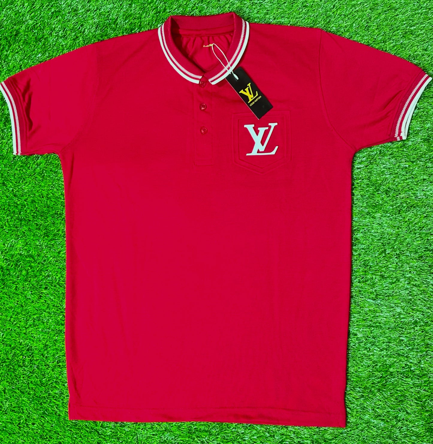 VL Half Sleeve Red T Shirt For Men